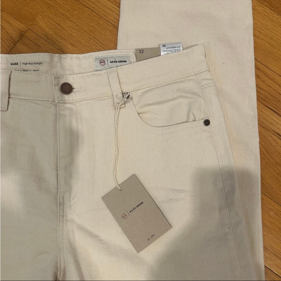 NWT AG denim high rise straight leg jeans sz 32 - Picture 6 of 8